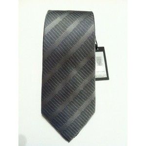 NWT 69.50 BANANA REPUBLIC MENS NEW GRAY 100%SILK STRIPED NECKTIE WIDTH: 3"